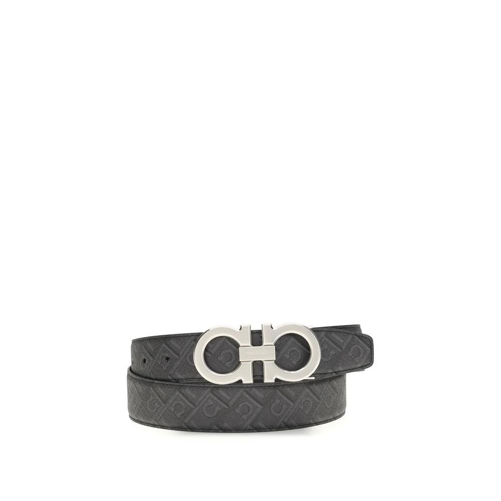 Ceinture Ferragamo Bos Taurus Regular en cuir de veau noir