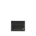 Portefeuille Bos Taurus en cuir de veau noir Saint Laurent