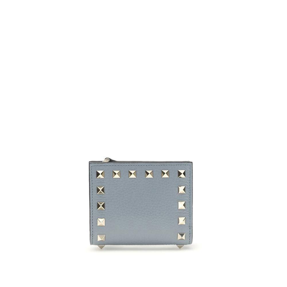 Valentino Garavani Blue Calf Leather Bos Taurus Wallet