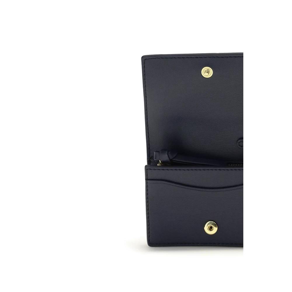 Portefeuille Ganni en cuir recyclé noir