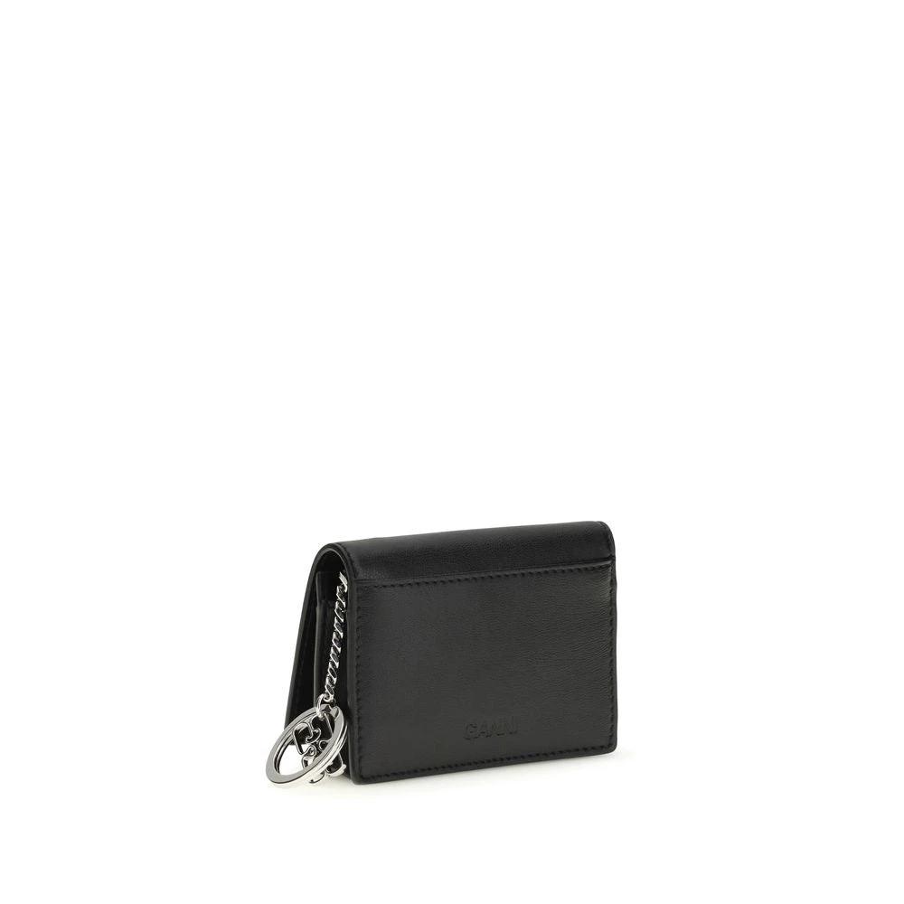 Portefeuille Ganni en polyester noir
