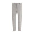 Pantalon de costume en laine polaire gris PT Torino
