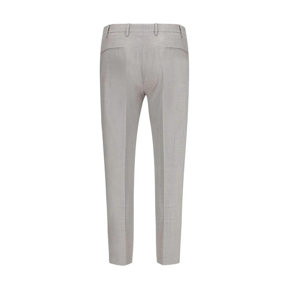 Pantalon de costume en laine polaire gris PT Torino