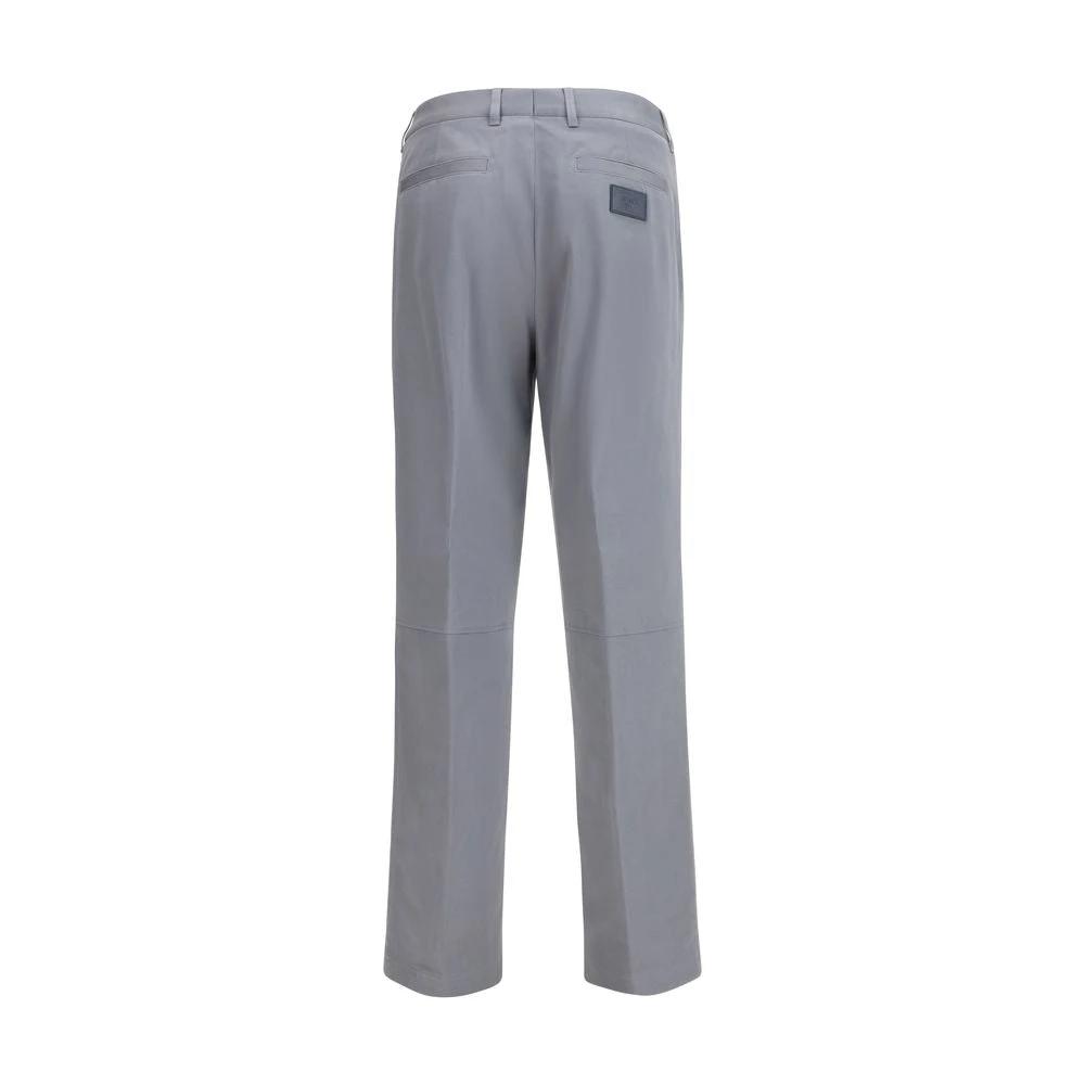 Pantalon décontracté en coton gris Fendi