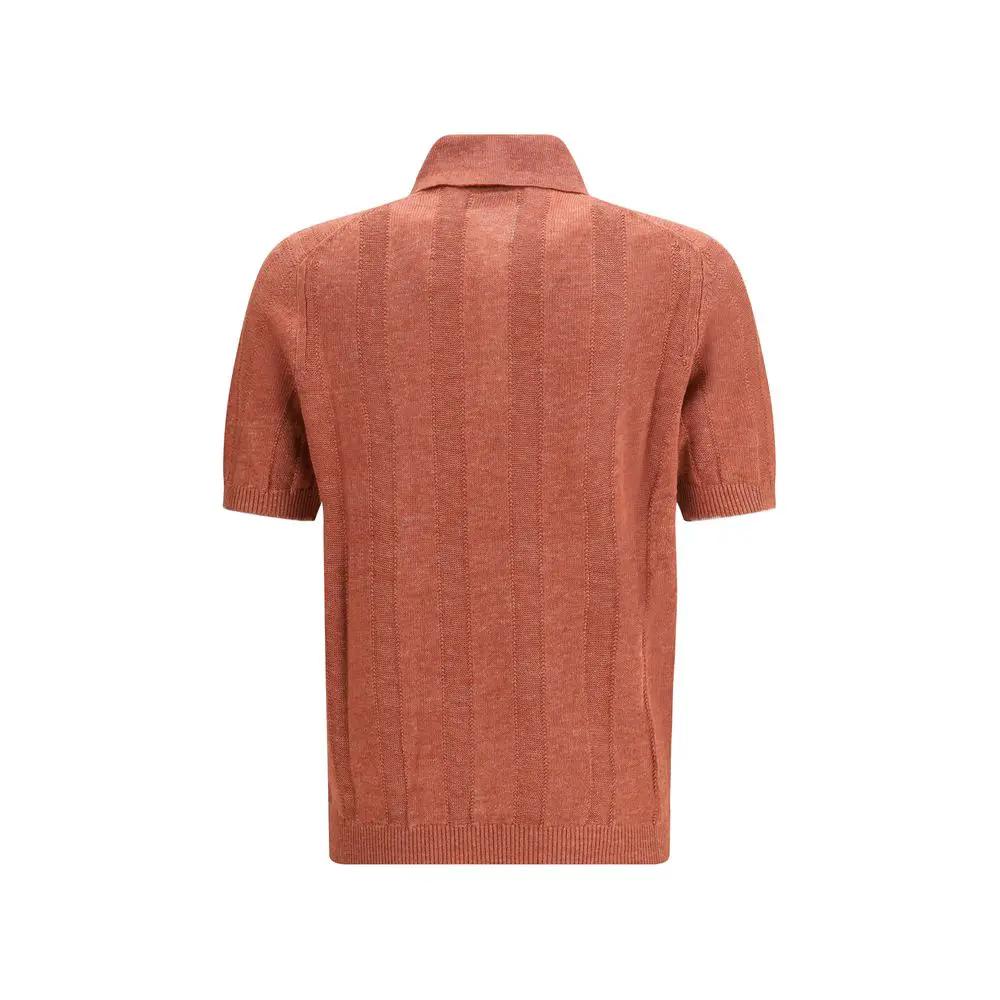 Polo Brunello Cucinelli en coton orange