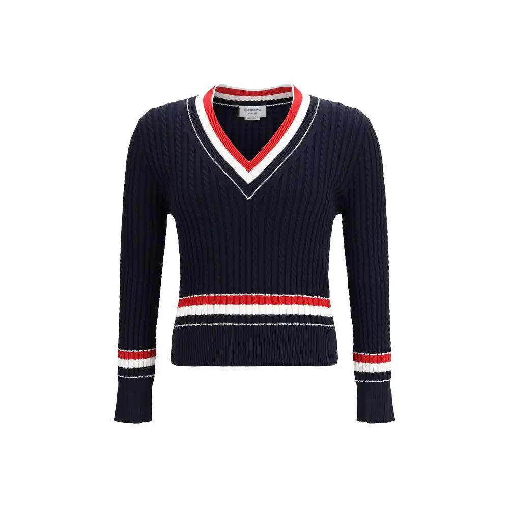 Sweat-shirt bleu en coton Thom Browne