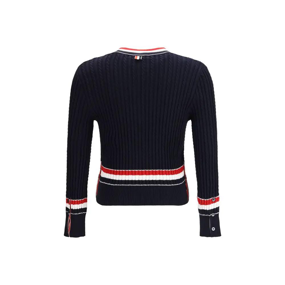 Sweat-shirt bleu en coton Thom Browne