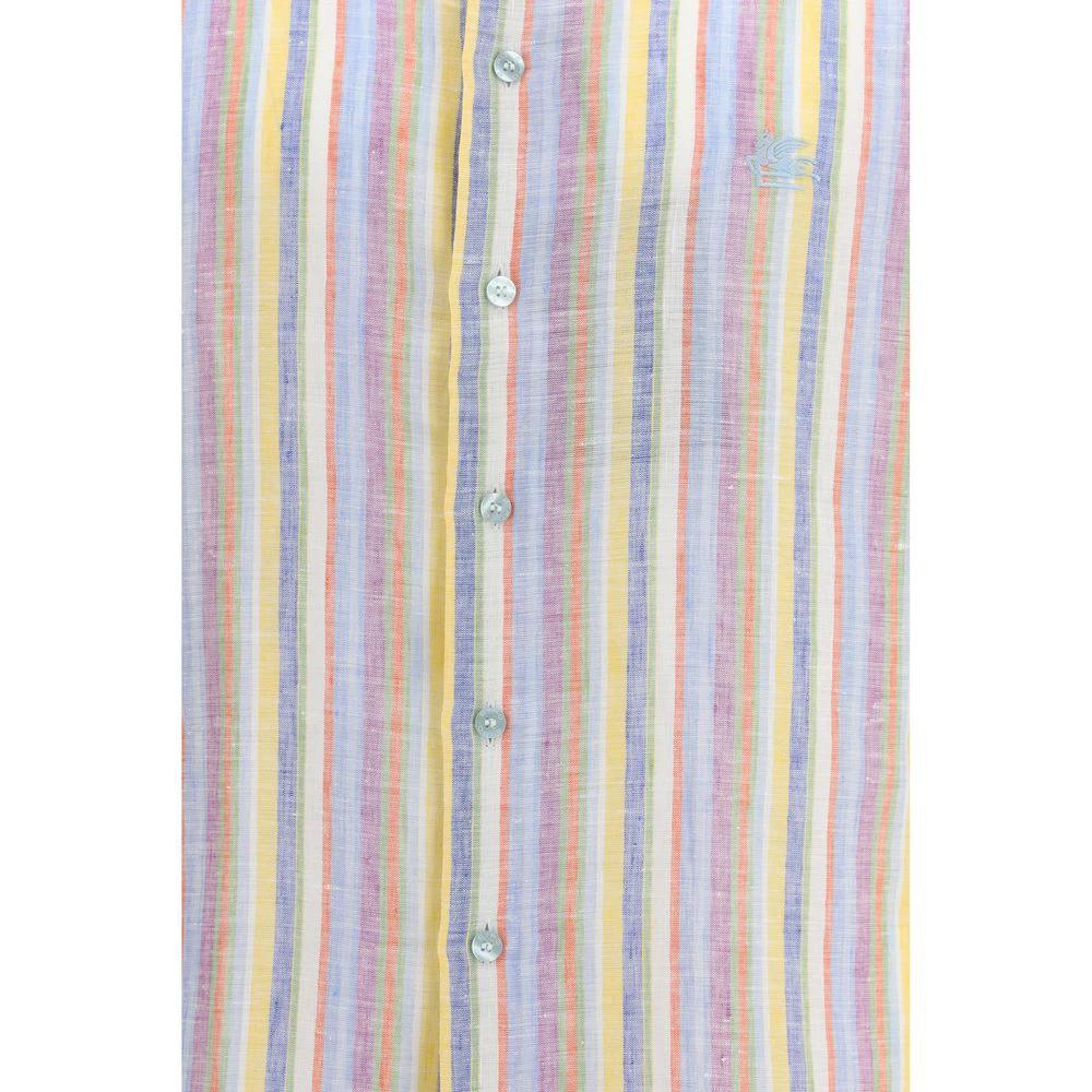 Chemise Etro à motif lin multicolore