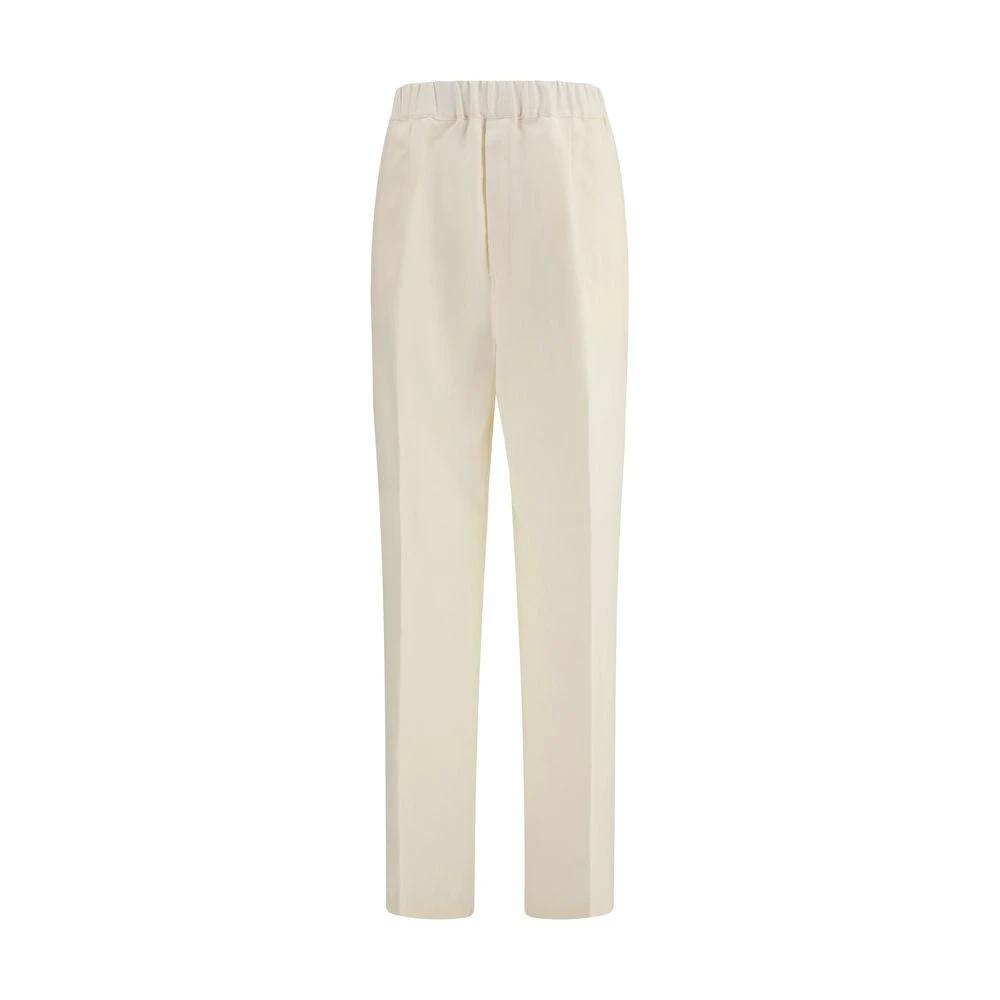 Pantalon décontracté Laneus beige en viscose