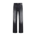 Jean droit en coton noir MM6