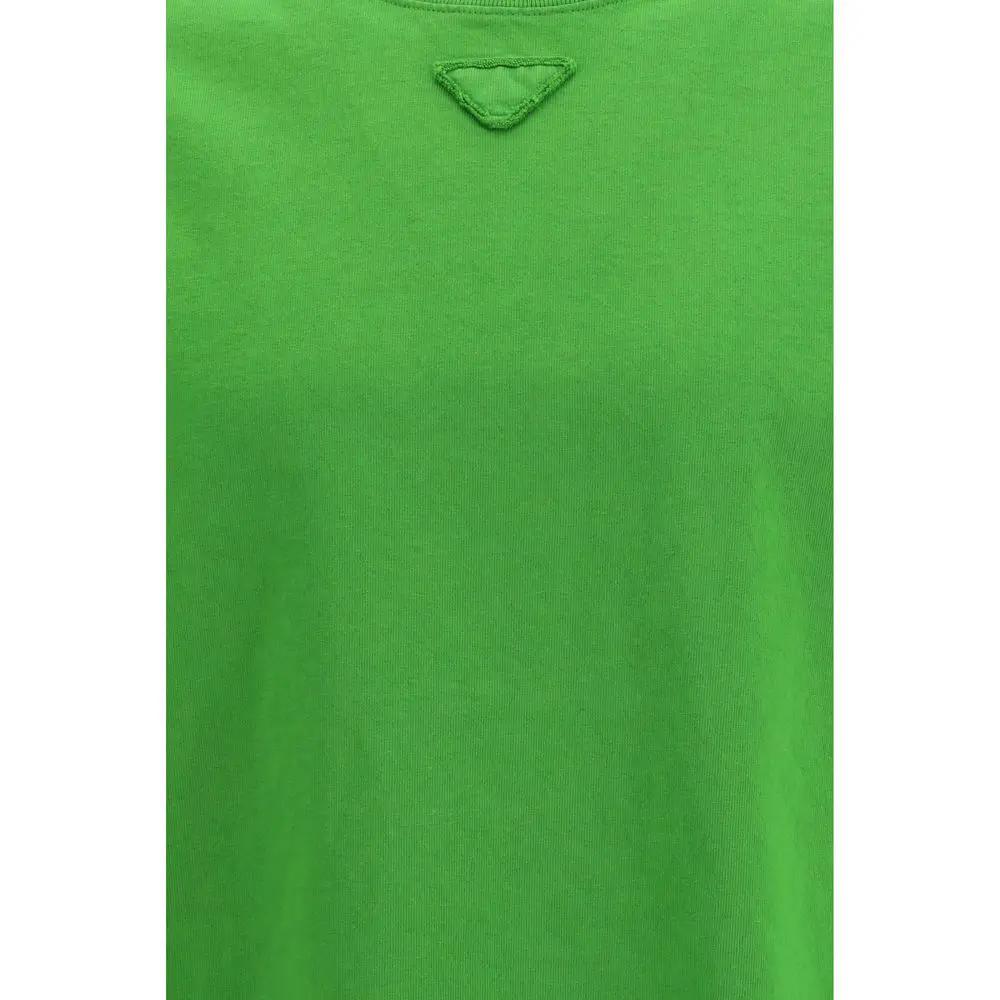 T-shirt Prada bicolore en coton