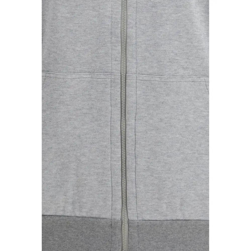 Sweat-shirt gris en coton Brioni