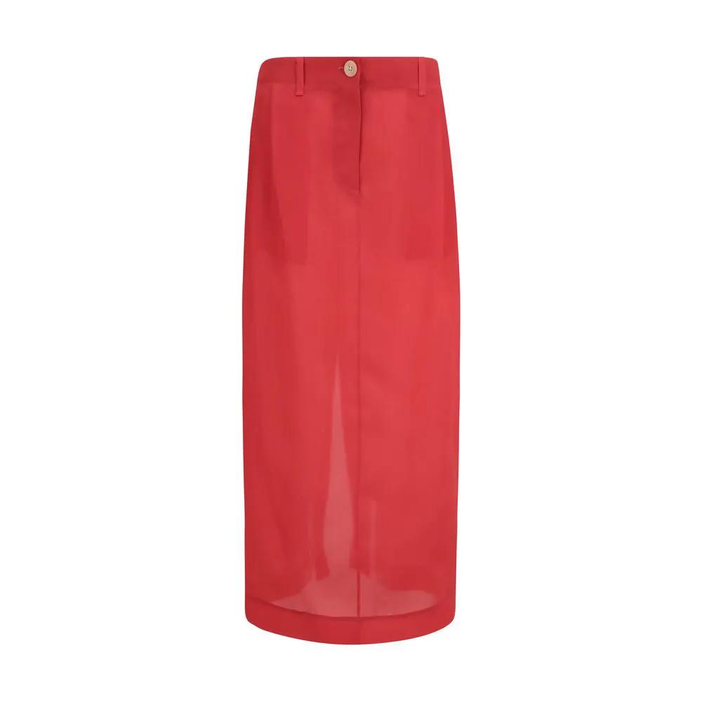 Jupe midi en soie multicolore Khaite
