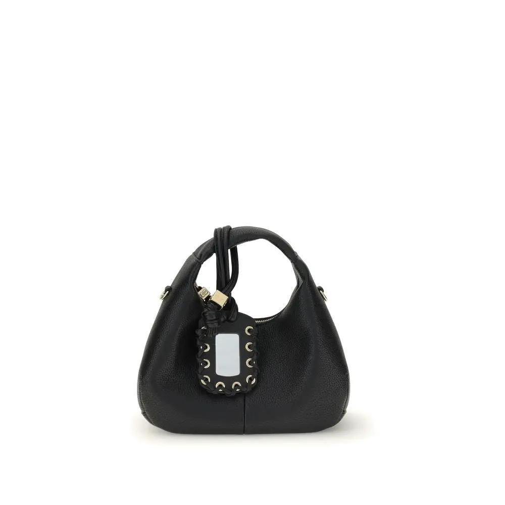 Sac à main Ganni noir en polyester recyclé
