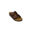 Pantoufles Birkenstock marron synthétiques