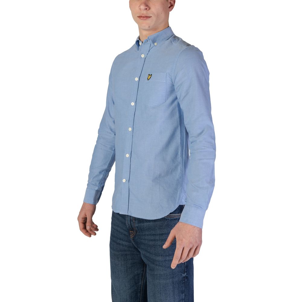 Chemise habillée en coton biologique bleu Lyle & Scott