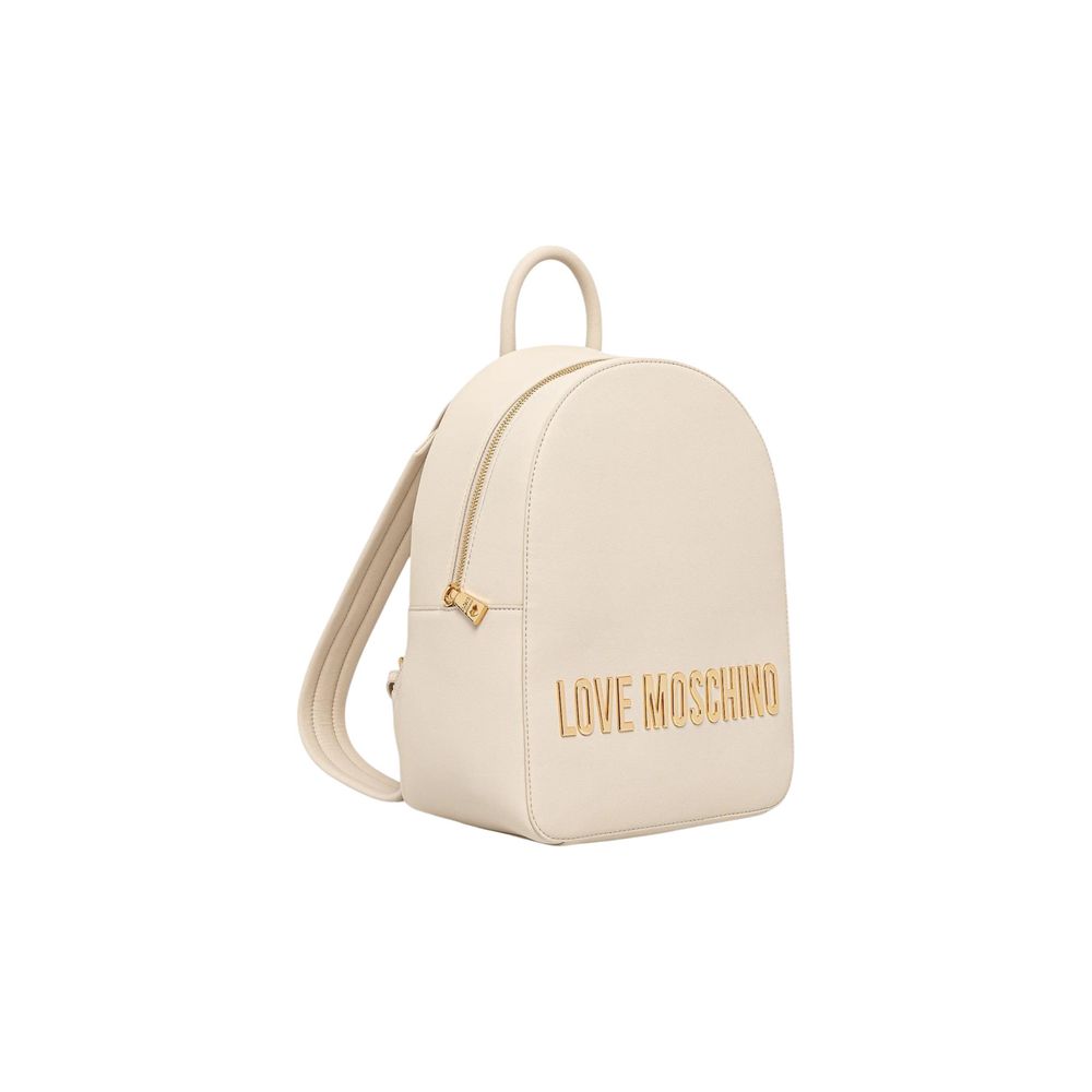 Sac à dos Love Moschino beige en polyéthylène