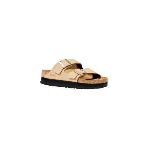 Sandales Birkenstock beiges à plateforme synthétique