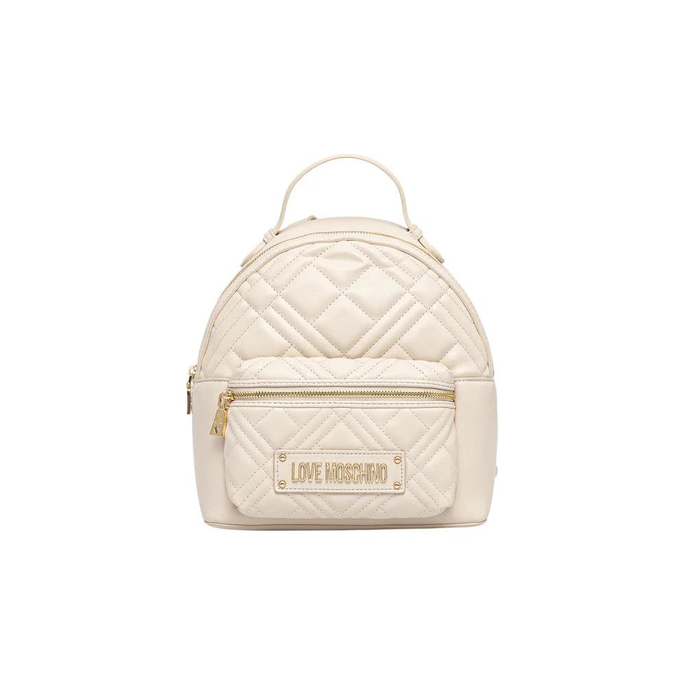 Love Moschino Beige Polyethylene Backpack