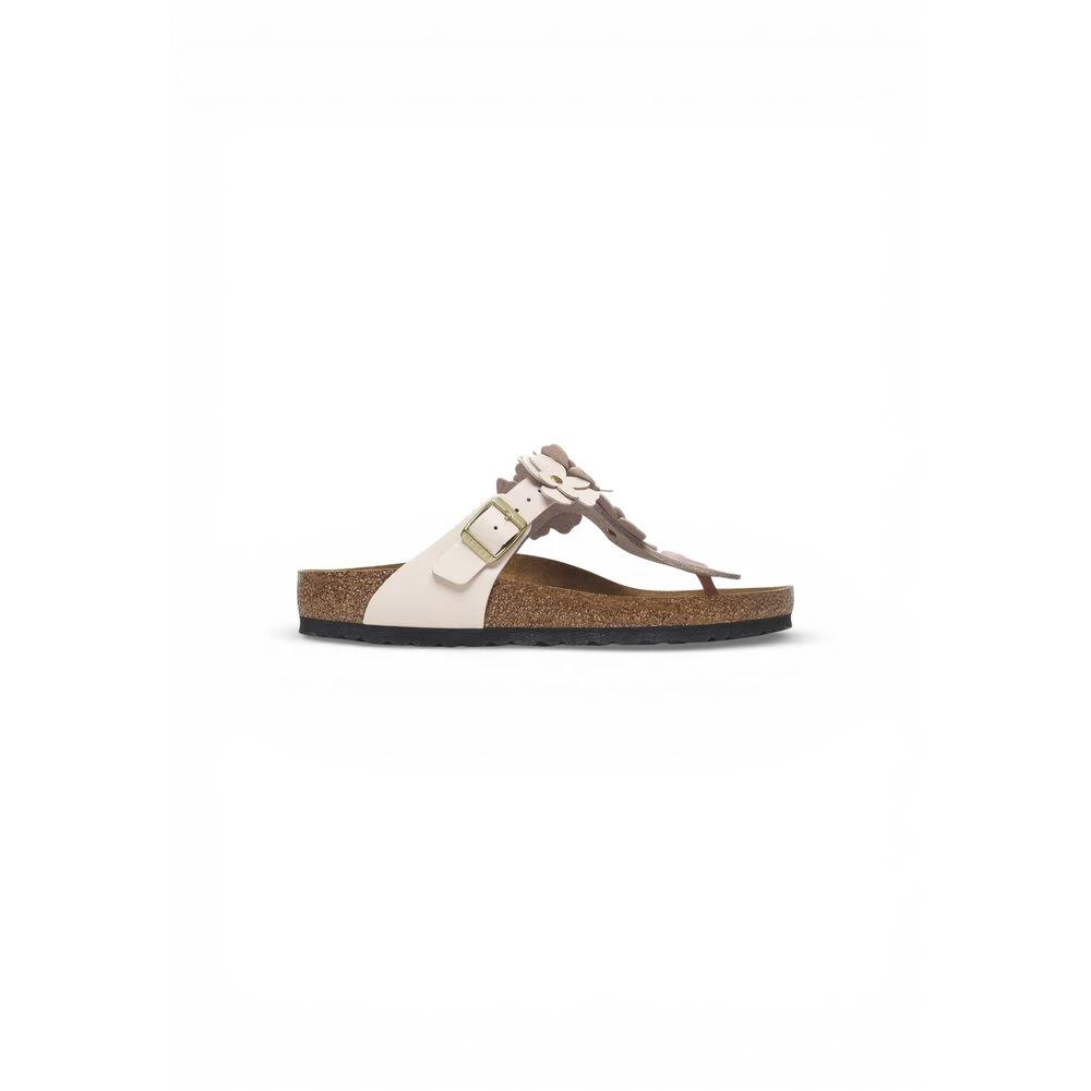 Birkenstock Pink Leather Flat Sandals Birkenstock