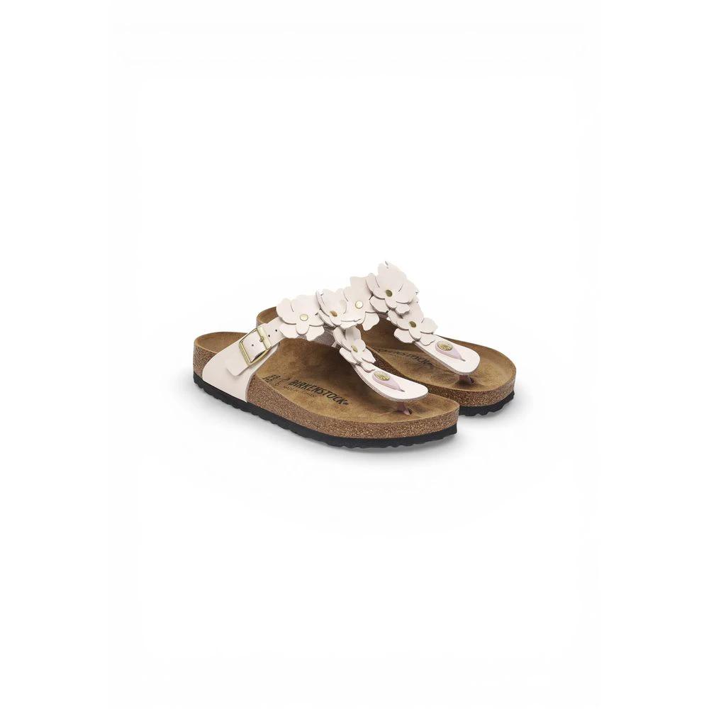 Birkenstock Pink Leather Flat Sandals Birkenstock