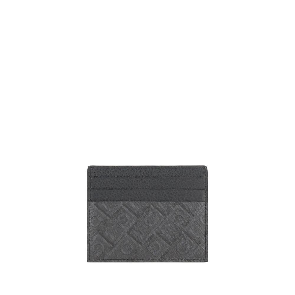 Ferragamo Gray Calf Leather Bos Taurus Wallet