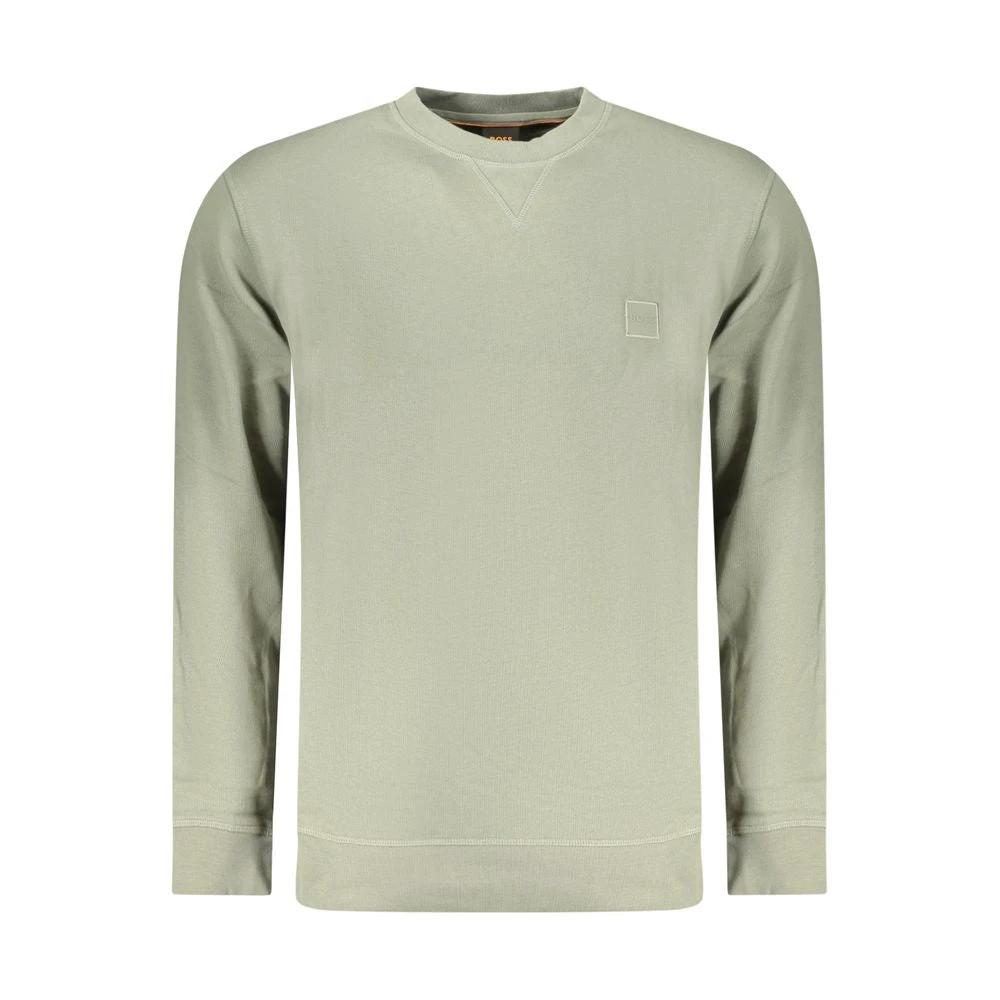 Sweat-shirt Hugo Boss Verde en coton pour homme