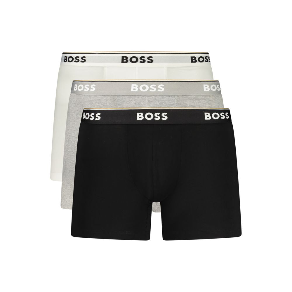 Boxer Hugo Boss gris en coton pour homme