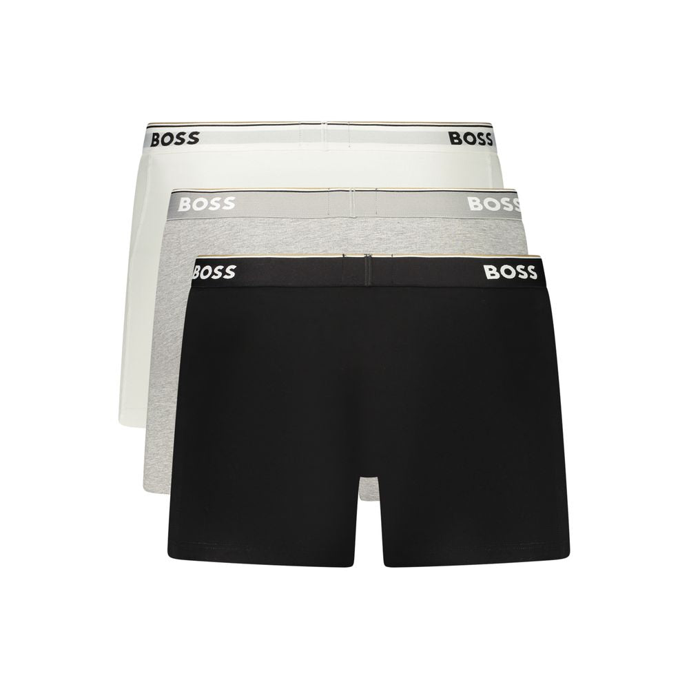Boxer Hugo Boss gris en coton pour homme
