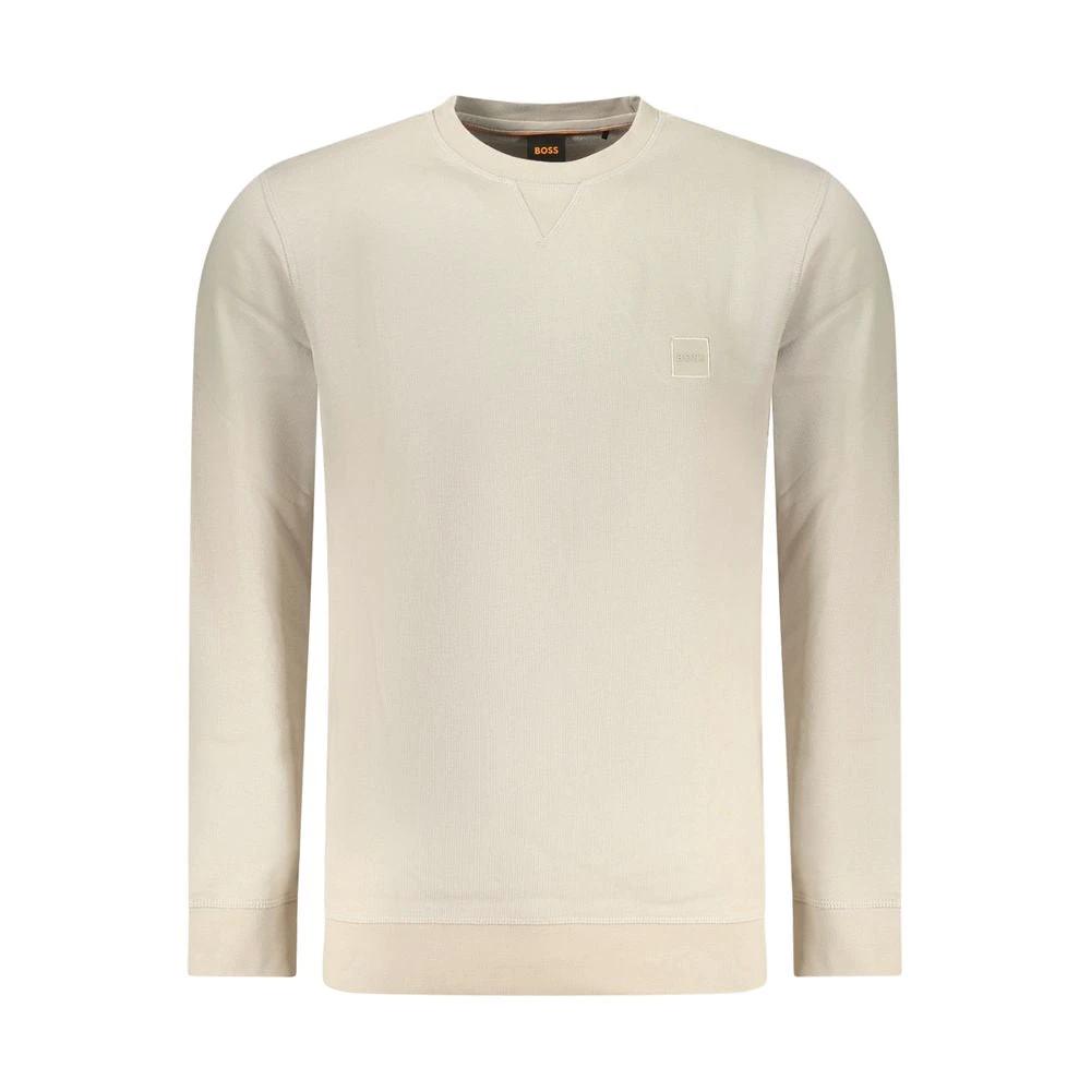 Hugo Boss Beige Cotton Men Sweatshirt Hugo Boss