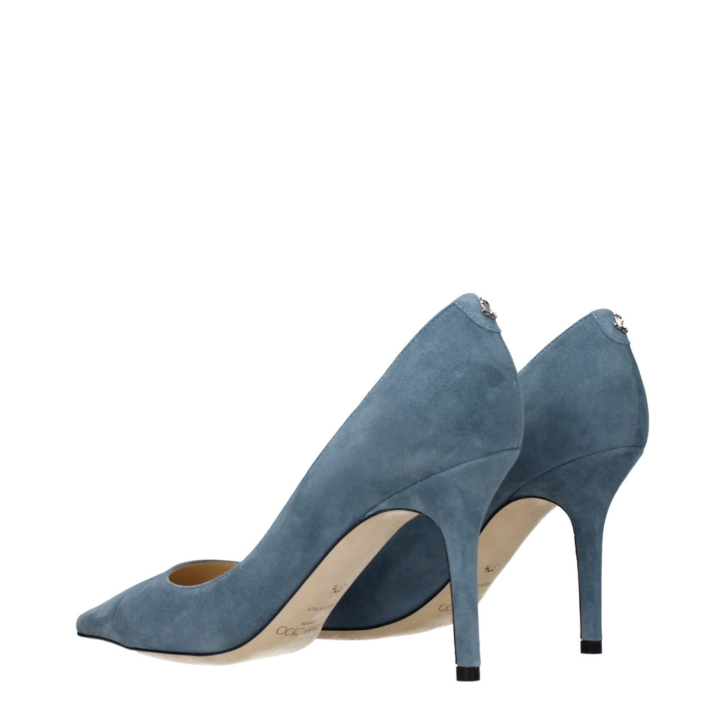Jimmy Choo Blue Leather Pumps