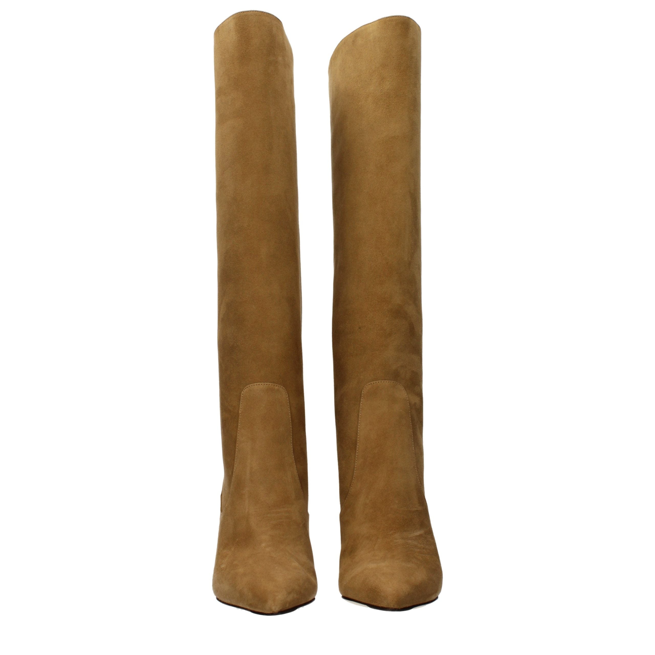 Jimmy Choo Brown Leather High Heel Boots