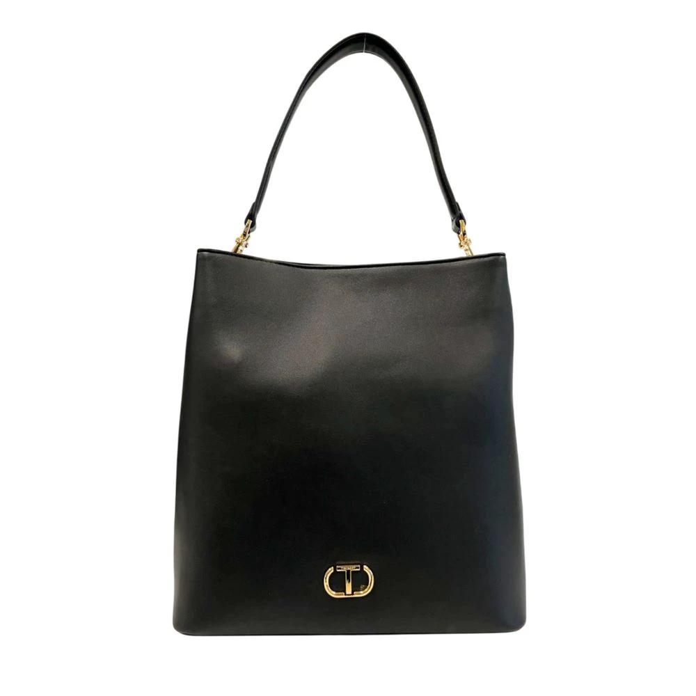 Sac bandoulière Twinset noir en PU pour femme