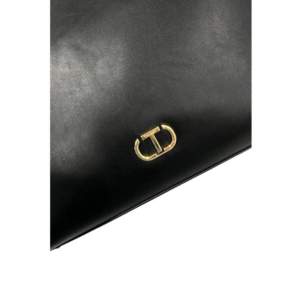 Twinset Black PU Women Shoulder Bag Twinset