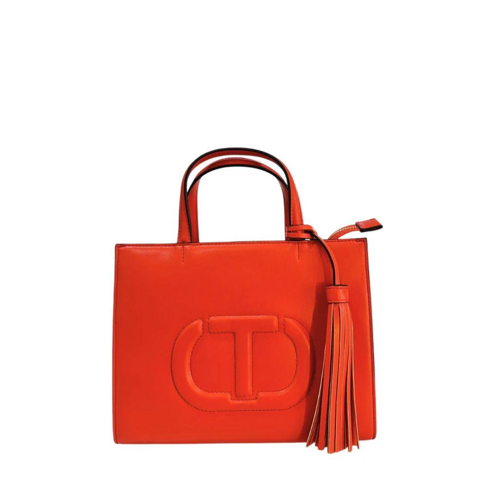 Twinset Orange Faux Leather Women Handbag Twinset