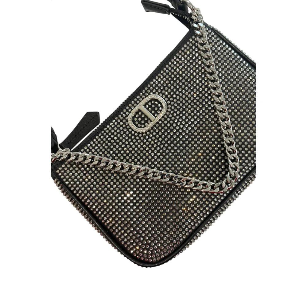 Twinset Black Polyurethane Women Shoulder Bag Twinset