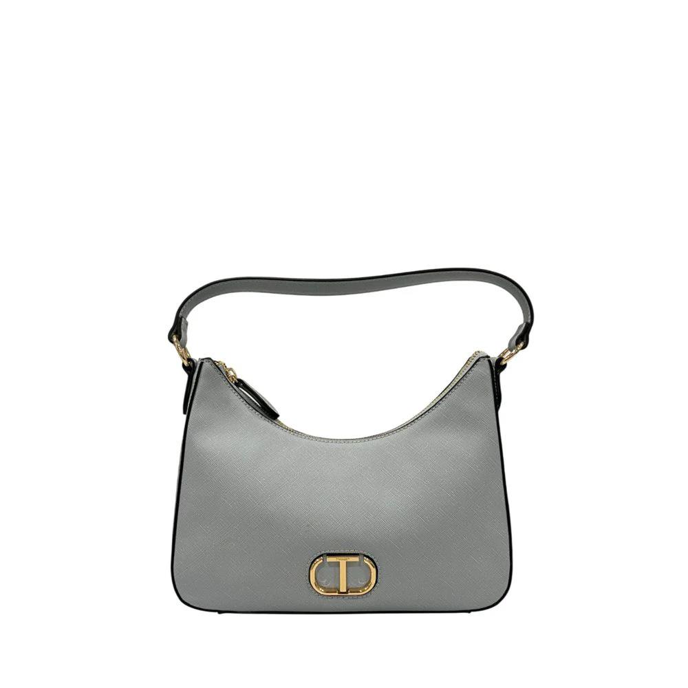 Twinset Blue PU Women Shoulder Bag
