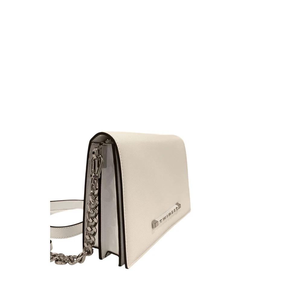 Sac bandoulière Twinset blanc en PU pour femme