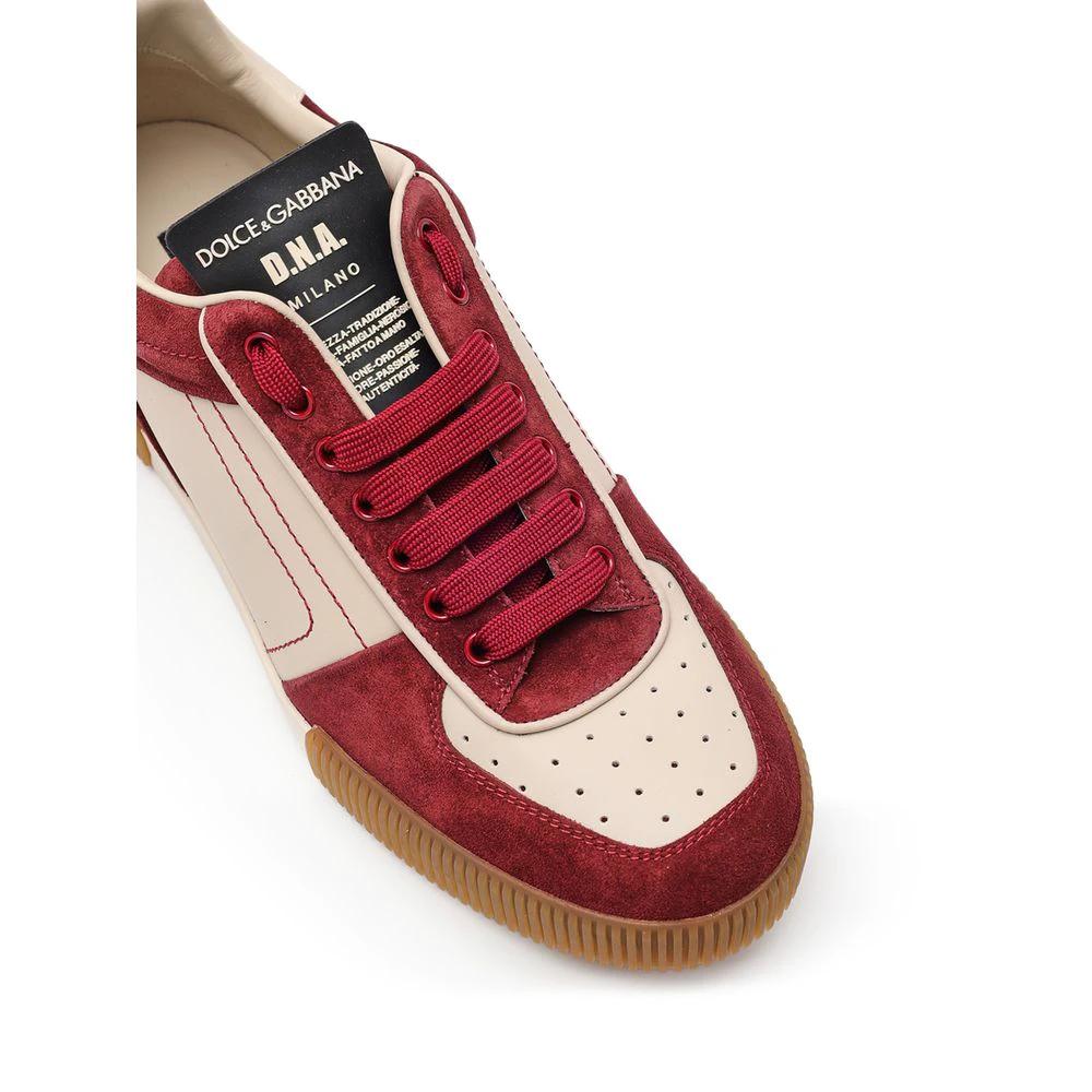 Dolce & Gabbana White Leather Low Top Sneakers