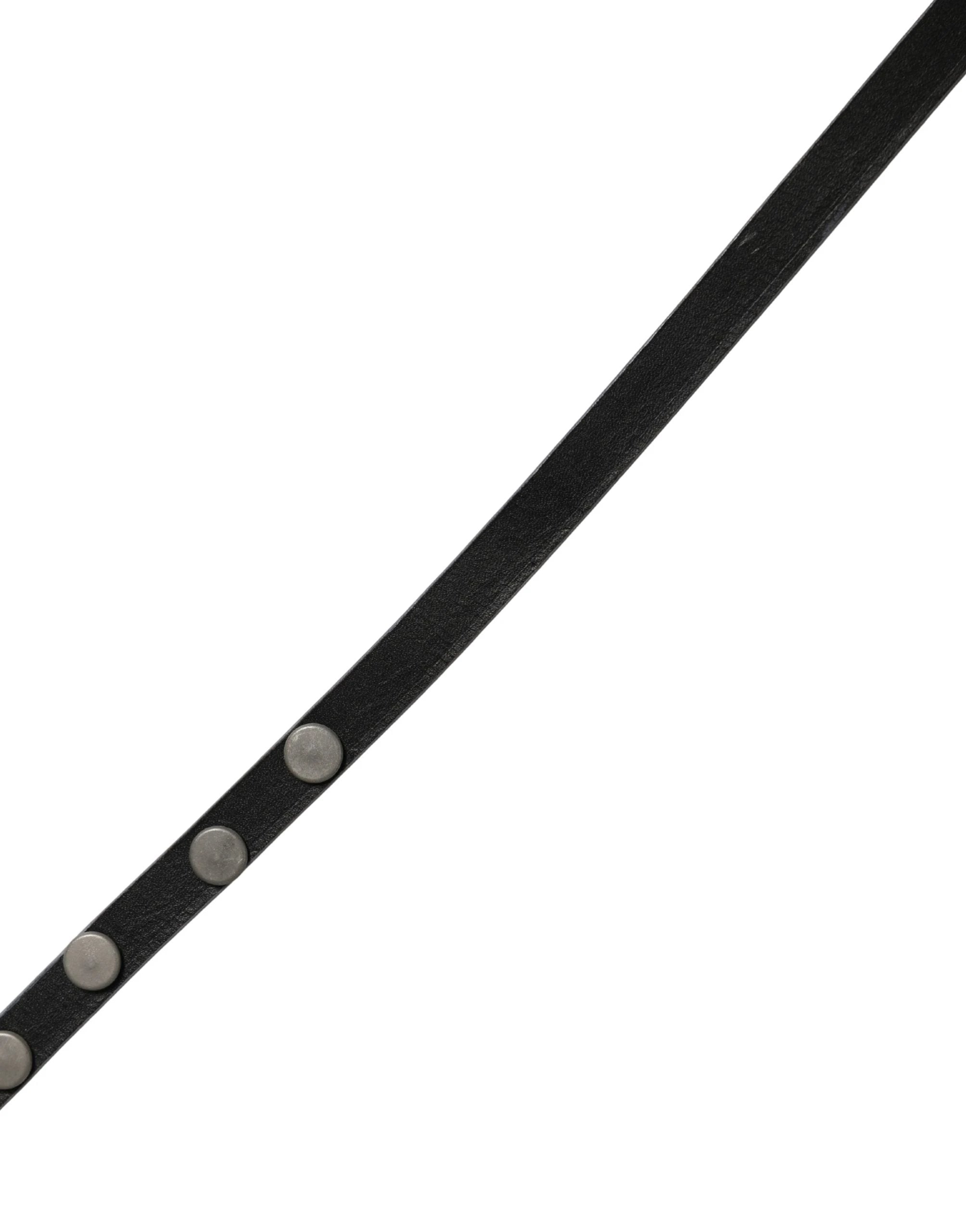 Costume National White Leather Studded Cintura Belt