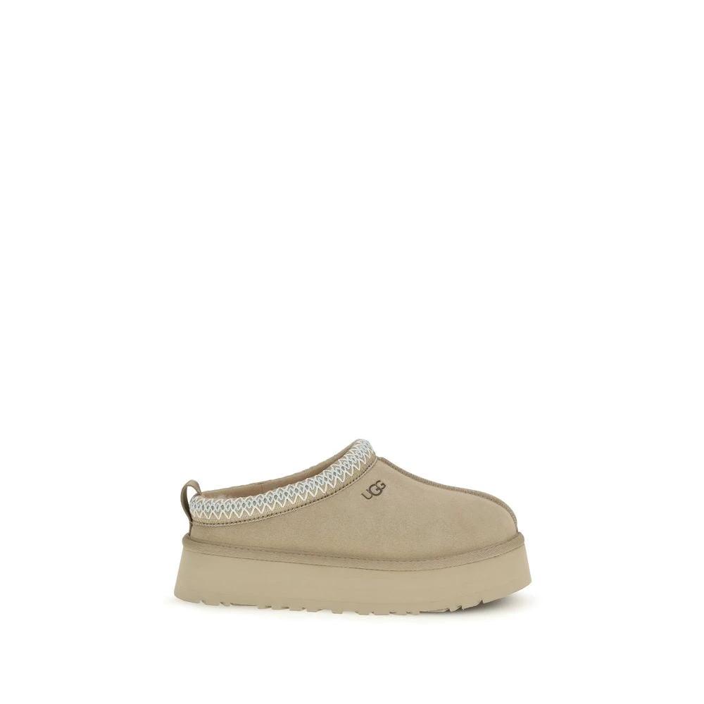Mules UGG Bos Taurus en cuir de veau beige