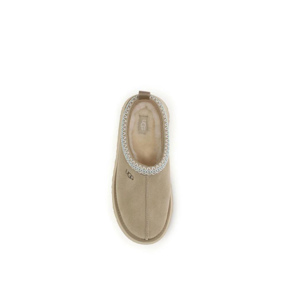Mules UGG Bos Taurus en cuir de veau beige