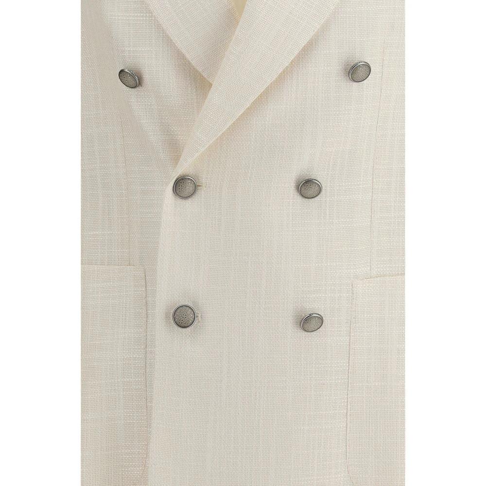 Blazer Beige En Viscose Tagliatore