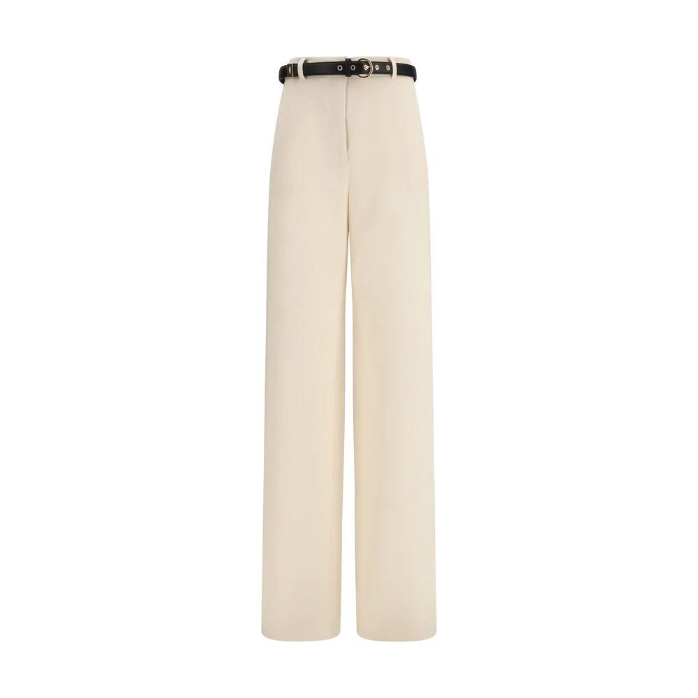 Pantalon habillé Max Mara beige en triacétate