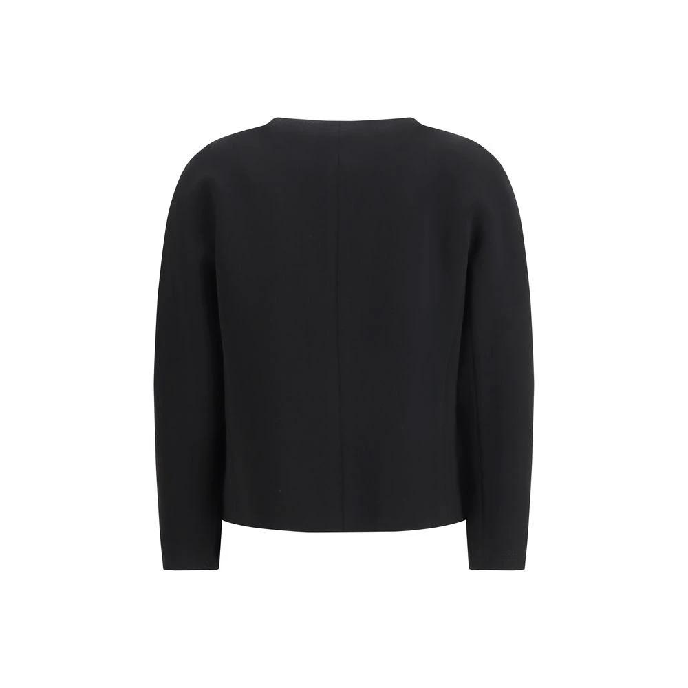 Max Mara Black Triacetate Full-Length Jacket