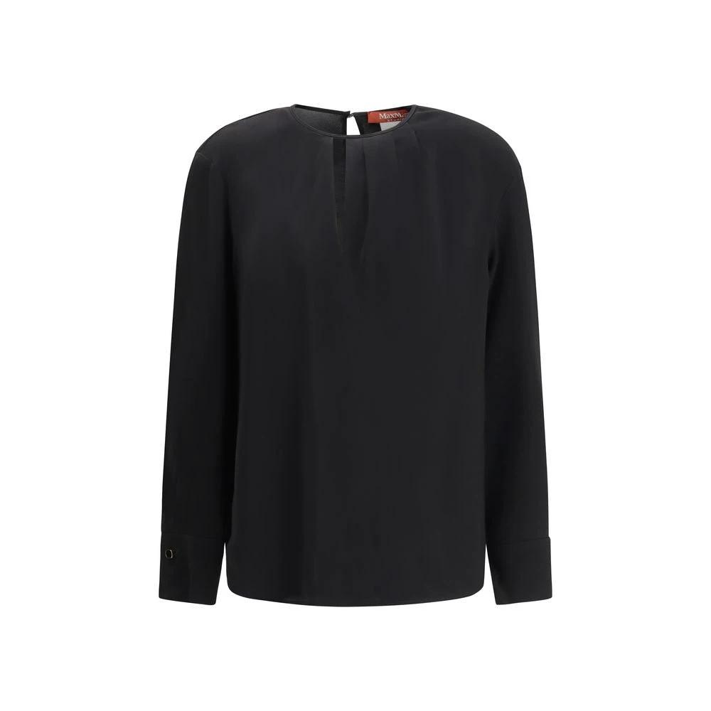 Max Mara Black Triacetate Blouse