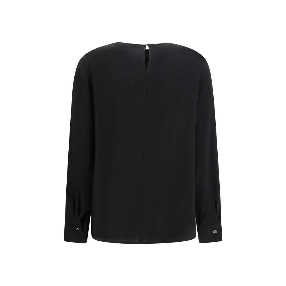 Max Mara Black Triacetate Blouse