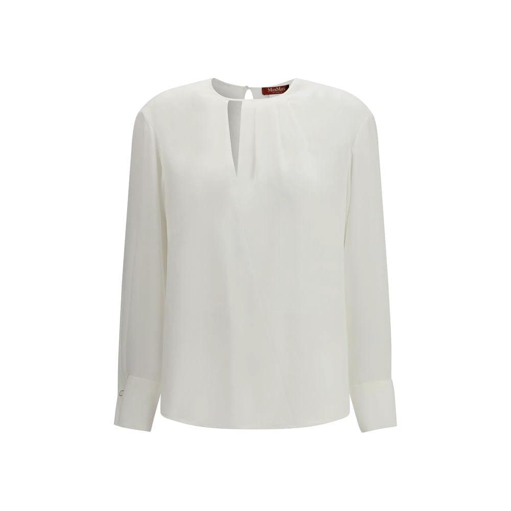 Max Mara White Triacetate Blouse