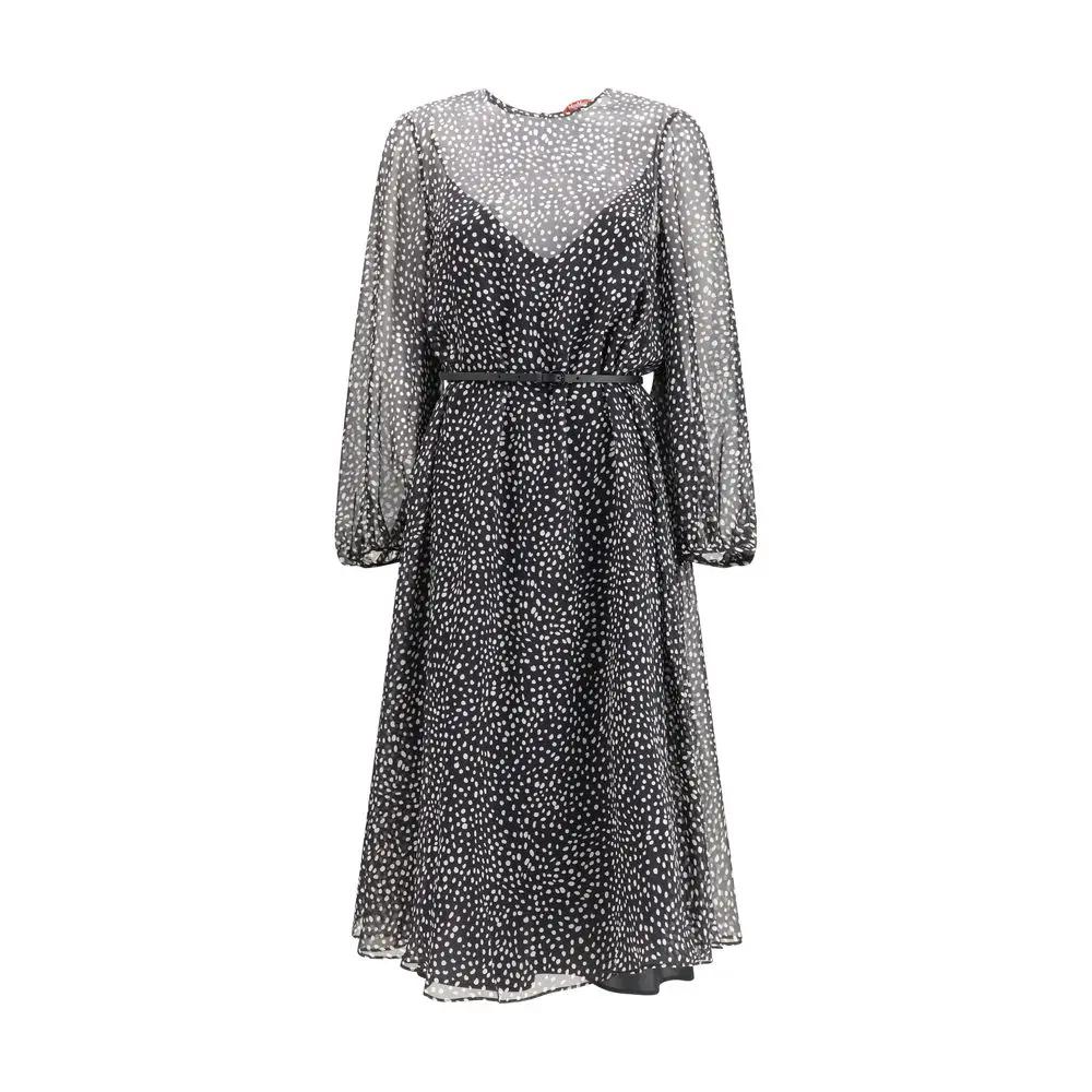 Robe décontractée en soie noire Max Mara
