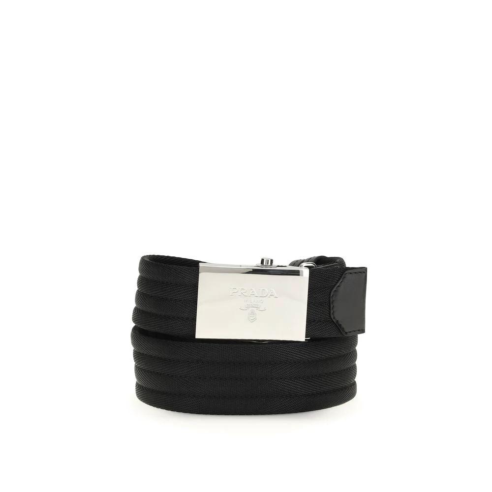 Ceinture fine Prada en polyester noir